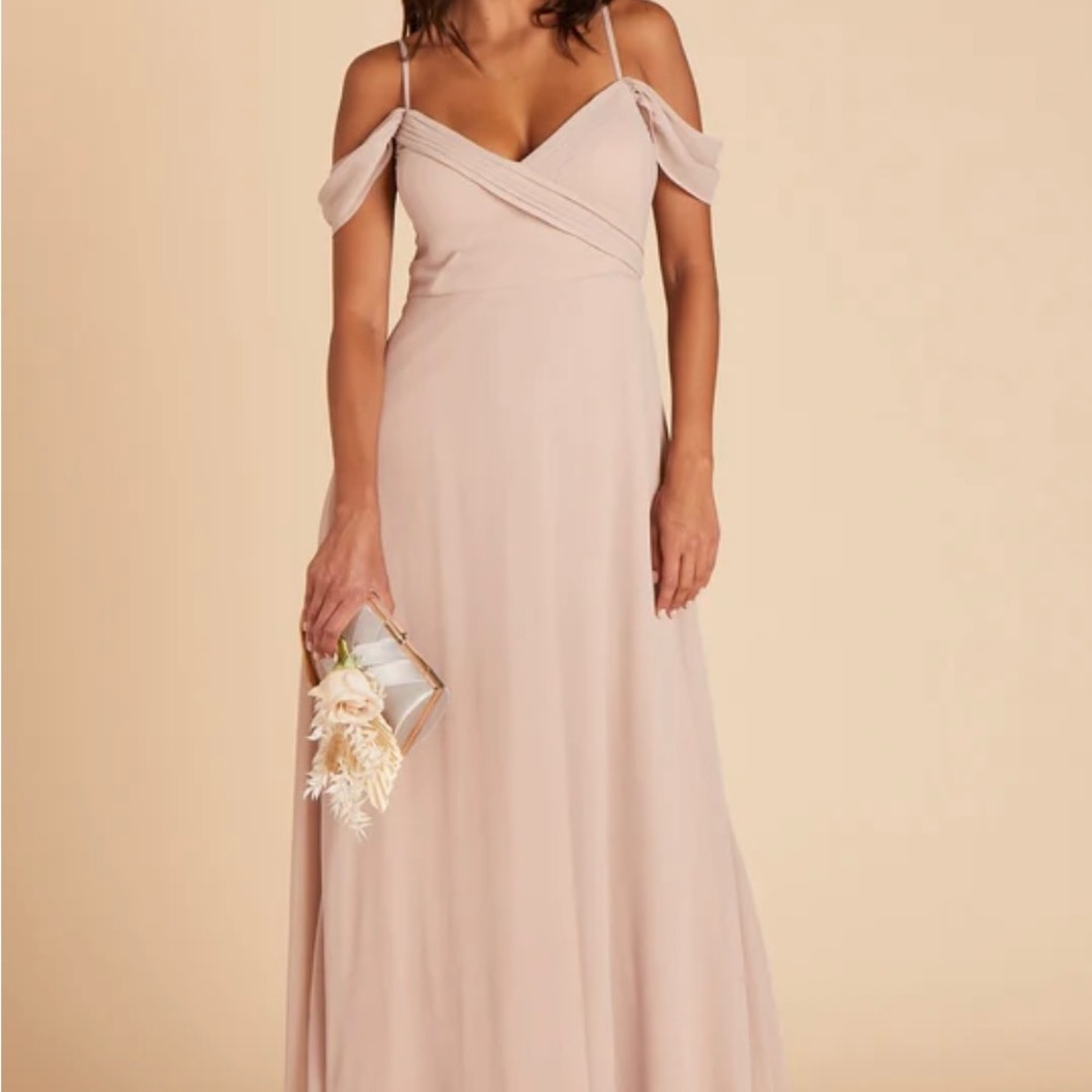 Birdy Grey Spence convertible bridesmaid dress. Medium beige